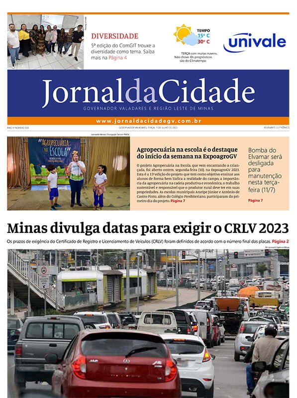 Capa Jornal da Cidade - Edi&ccedil;&atilde;o 503 de 11 de Julho de 2023