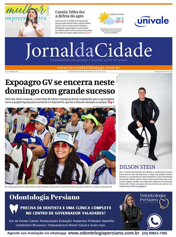 Capa Jornal da Cidade - Edi&ccedil;&atilde;o 508 de 16 de Julho de 2023