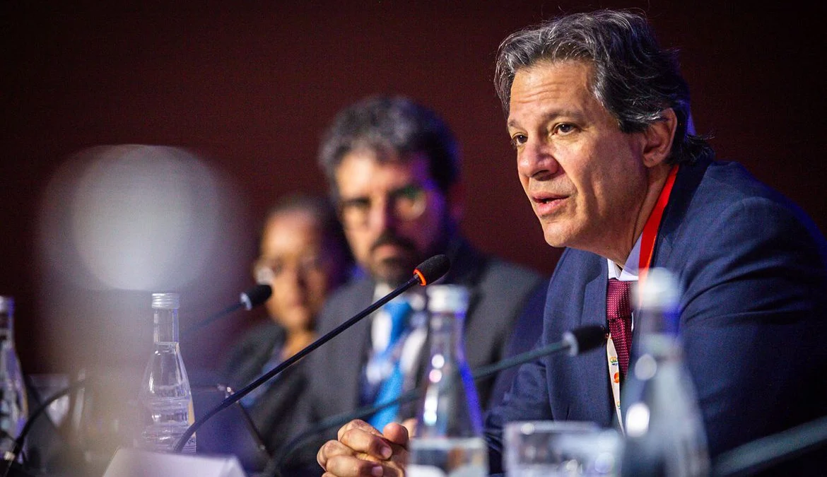 12/10/2023, O ministro da Fazenda, Fernando Haddad, durante reunião do FMI em Marrocos