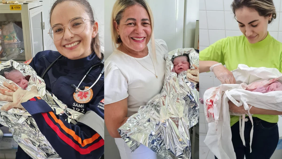 Bebê nasce na ESF's Vila do Sol/Vila dos Montes 1 A equipe da unidade amparou a mãe e a bebê, e acionou o SAMU - que imediatamente cuidou da recém-nascida, que foi muito mimada por todos