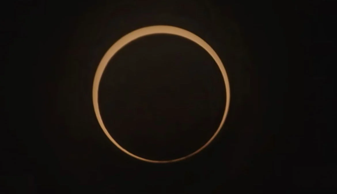 14/10/2023, Eclipse anular do sol observado em Canaã dos Carajás, no interior do estado do Pará