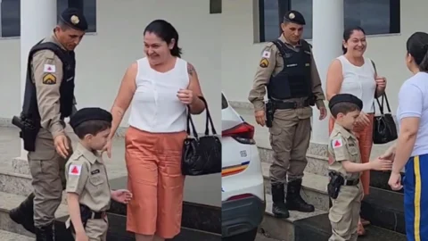 Sargento Lucas, jovem e destemido, visitou o Sexto Batalhão de Polícia Militar e foi recebido com carinho pelos policiais 5 Sargento Lucas, jovem e destemido, visitou o Sexto Batalhão de Polícia Militar e foi recebido com carinho pelos policiais