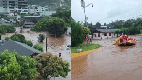 Comitiva federal visita áreas afetadas pelas chuvas em Santa Catarina