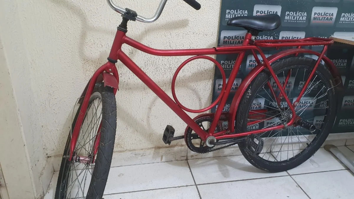 Esta é a bicicleta que o homem usava para a prática criminosa e para fugir da polícia