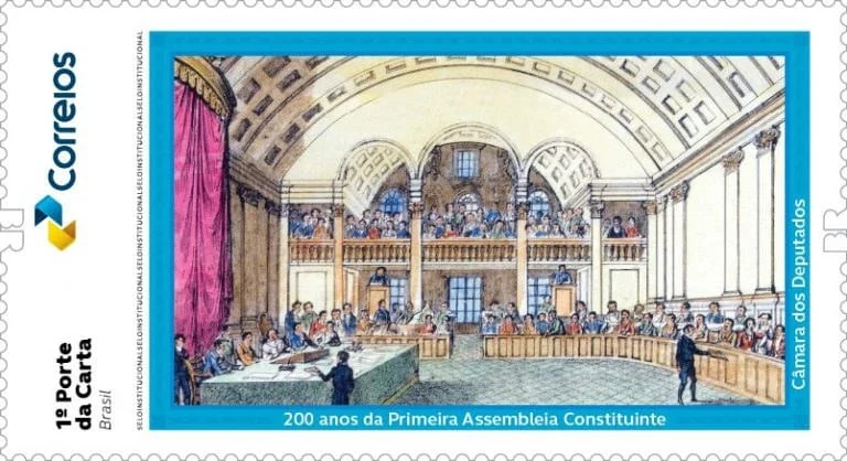 Os Correios lançaram na terça-feira (7/11), em Brasília (DF), uma emissão postal para celebrar o bicentenário da primeira Assembleia