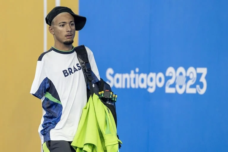 Samuel, 18 anos, atleta que recebe o apoio financeiro do Programa Bolsa Atleta e é estreante nos Jogos Parapan-Americanos de Santiago
