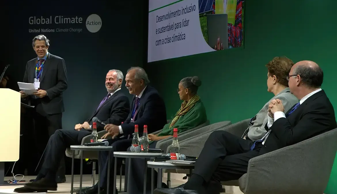 O ministro da Fazenda, Fernando Haddad, disse que o plano, além de ser uma plataforma para investimentos sustentáveis no Brasil, é