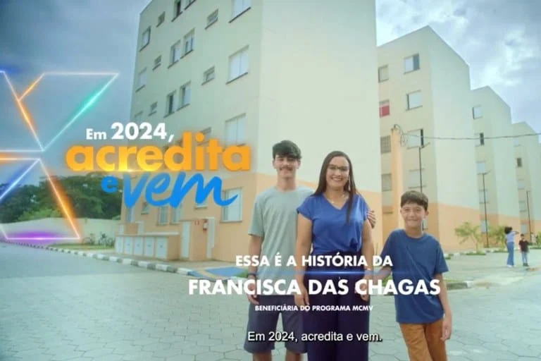 Com o conceito “Em 2024, acredita e vem”, os vídeos têm como objetivo incentivar as pessoas a sonharem e fazerem planos