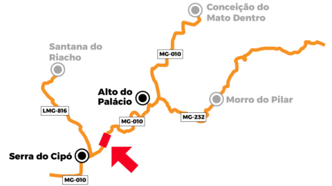 DER-MG fará interrupção temporária para caminhões na MG-010 para serviços de manutenção 7 DER-MG fará interrupção temporária para caminhões na MG-010 para serviços de manutenção