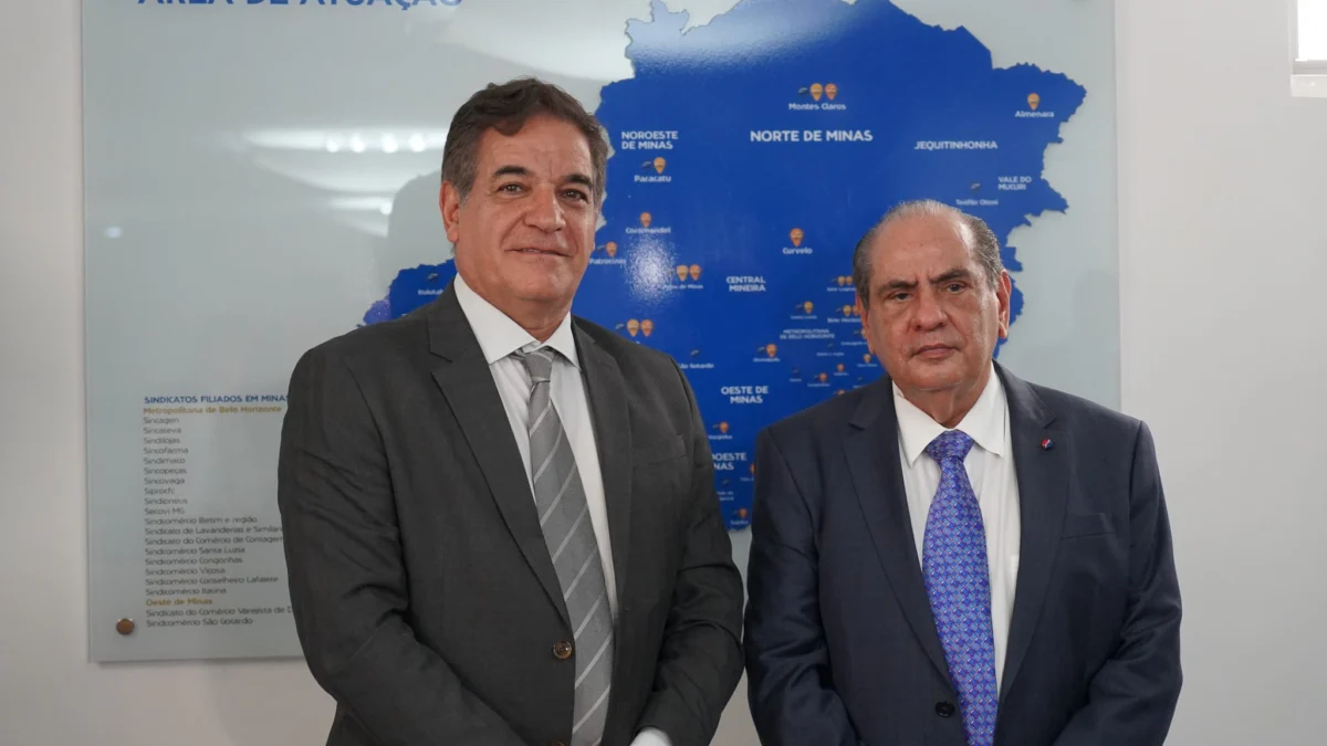 Nadim Donato, presidente da Federação do Comércio de Bens, Serviços e Turismo de Minas Gerais e Roberto Tadros (presidente da CNC), juntos