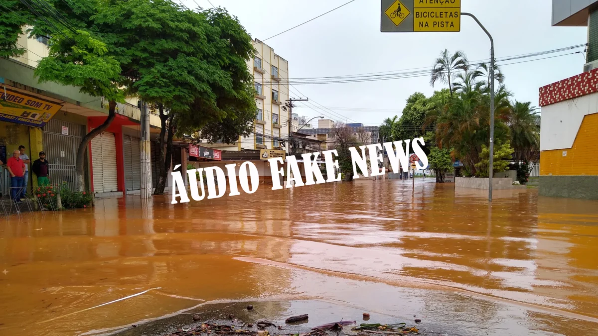 A Coordenadoria Municipal de Defesa Civil esclarece a verdade sobre a situação do Rio Doce e carimba o áudio como "fake news", ou seja