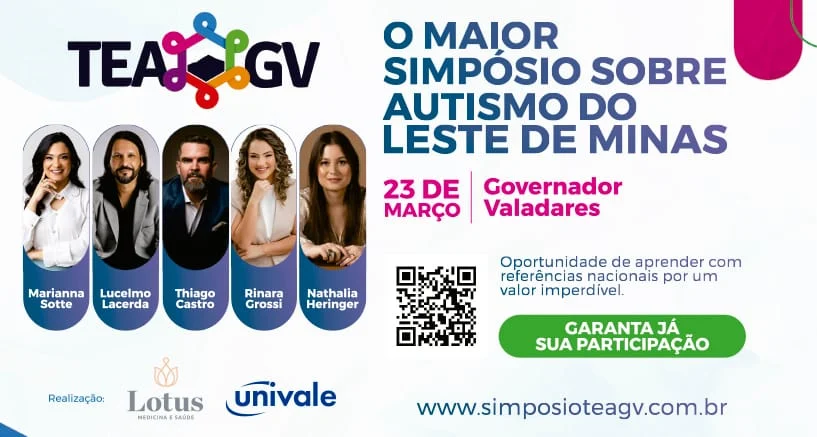 Simpósio TEA-GV: evento inédito em GV reunirá especialistas renomados para discutir o Autismo 1 Material de