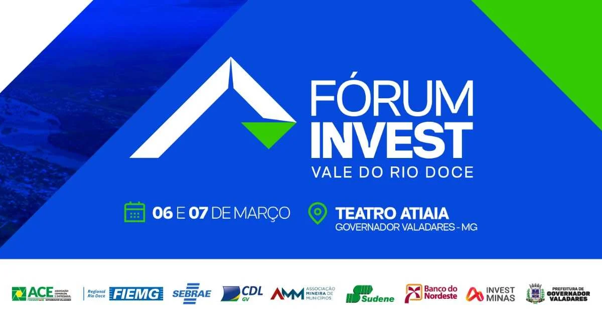 Nos próximos dias 6 e 7 de março, no Teatro Atiaia, acontecerá o Fórum Invest Vale do Rio Doce