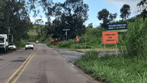 Reiniciadas as obras de recuperação do pavimento e aumento da capacidade da MG-167, no Sul de Minas