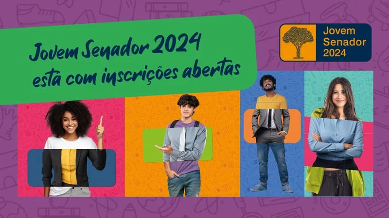 Inscrições para o Programa Jovem Senador 2024 estão abertas até 30/4 1 Atenção estudantes da rede estadual de ensino, estão abertas as inscrições para a edição 2024 do Programa Jovem Senador, do Senado Federal