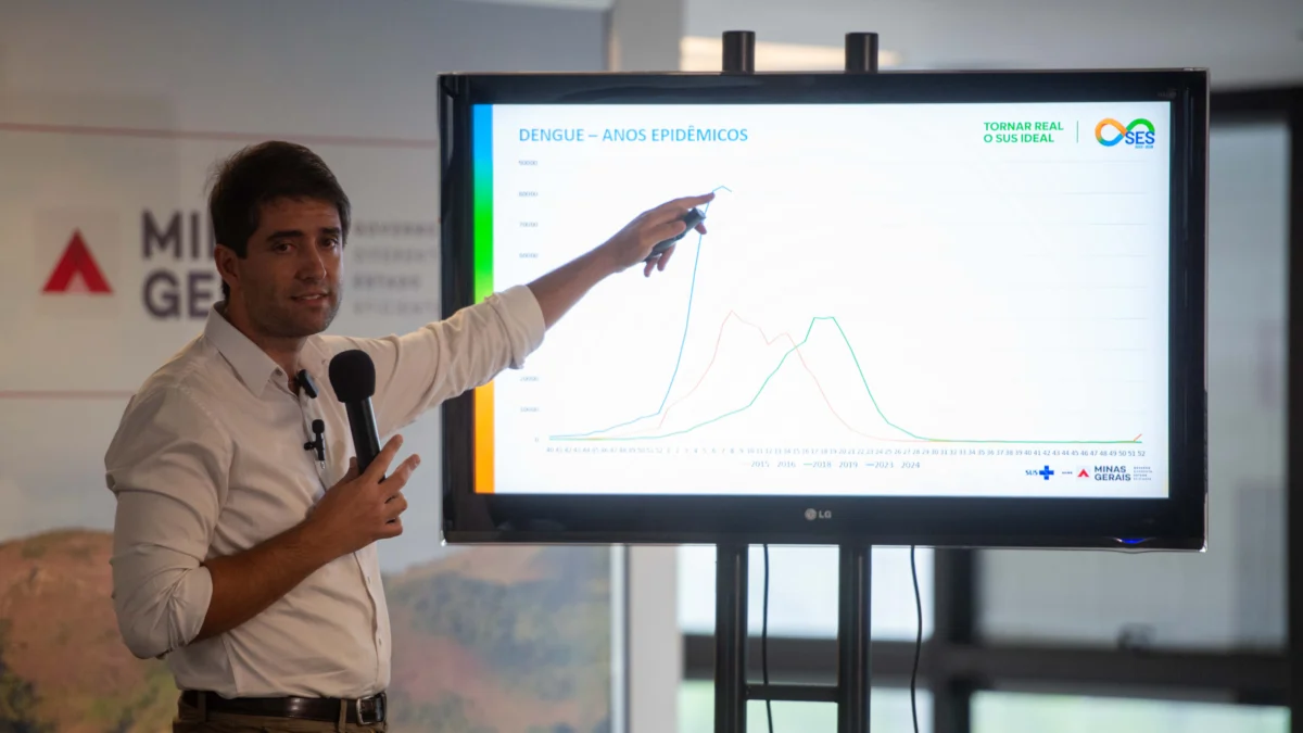Governo de Minas apresenta cenário das arboviroses no estado 1 O secretário de Estado de Saúde de Minas Gerais, Fábio Baccheretti, apresentou, nesta terça-feira (12/3), na Cidade Administrativa,