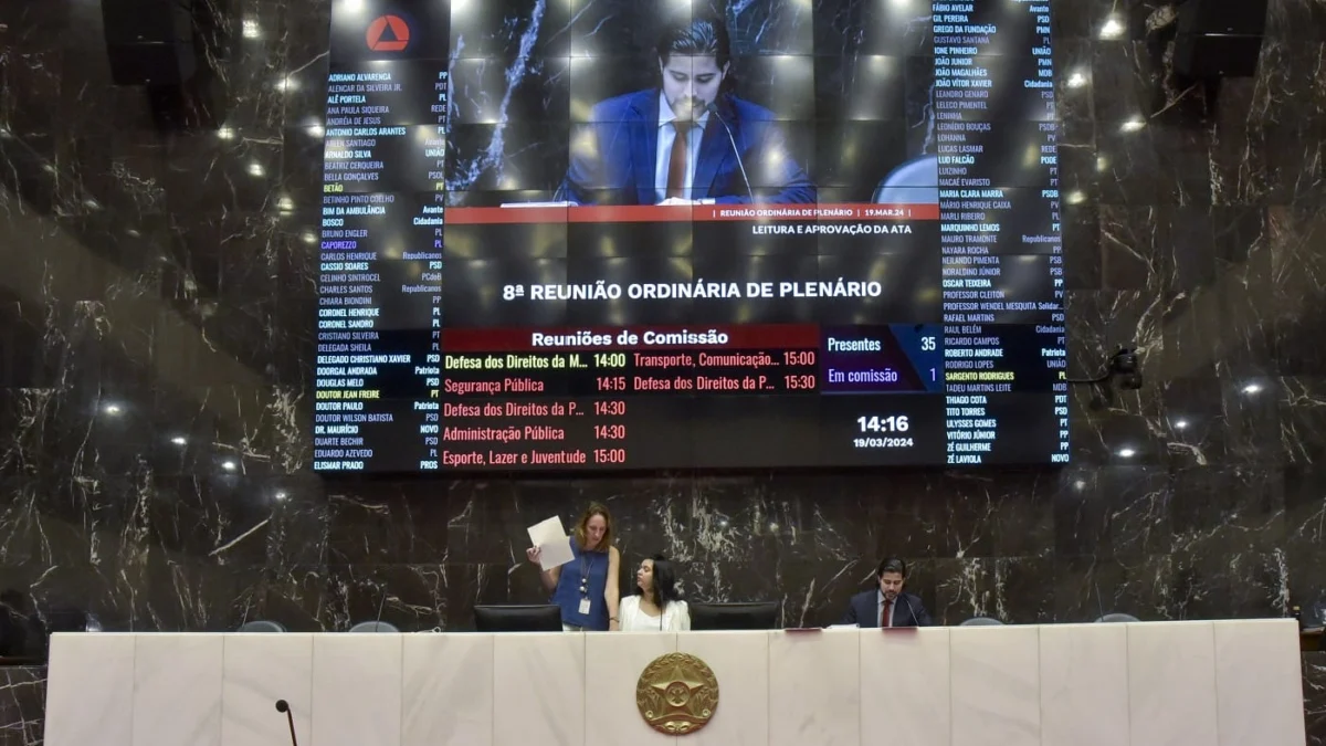 A deputada Alê Portela presidiu a Reunião Ordinária de Plenário