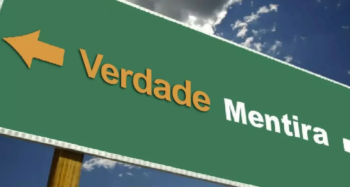 Verdade e mentira seguem caminhos distintos. Reprodução da Internet