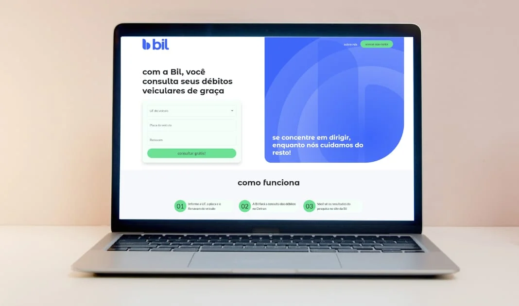Startup fundada por valadarense permite a consulta gratuita de débitos veiculares 1 O visual da página inicial do site Bil, que permite a consulta gratuita de débitos dos veículos