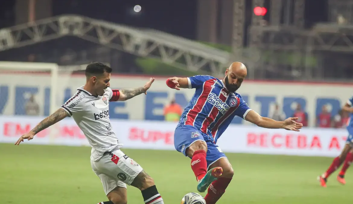 Vitória faz 3 a 2 de virada sobre Bahia em 1º jogo da final do Baianão 1 O Vitória arrancou uma virada épica contra o Bahia neste domingo (31), com triunfo por 3 a 2, e ficou mais próximo do título do Campeonato