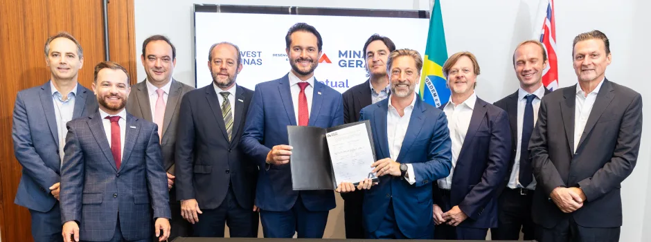 Acordo entre Governo de Minas e empresa australiana prevê investimento privado de R$ 400 milhões