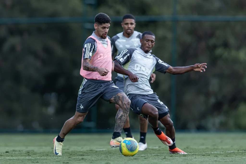 O Atlético encerrou mais um dia de preparação para enfrentar o Flamengo na decisão da Copa do Brasil