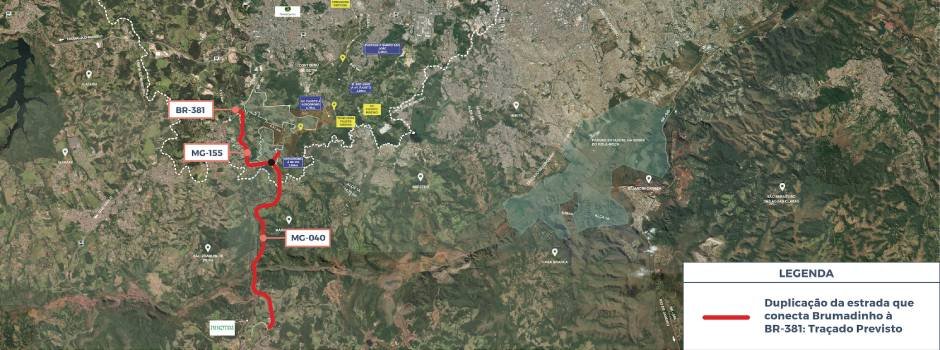 Minas avança na duplicação de rodovias entre Brumadinho e Betim com recursos de reparação 1 Desde o anúncio feito pelo governador em agosto de 2024, o projeto avançou em várias frentes, incluindo a definição do traçado das obras
