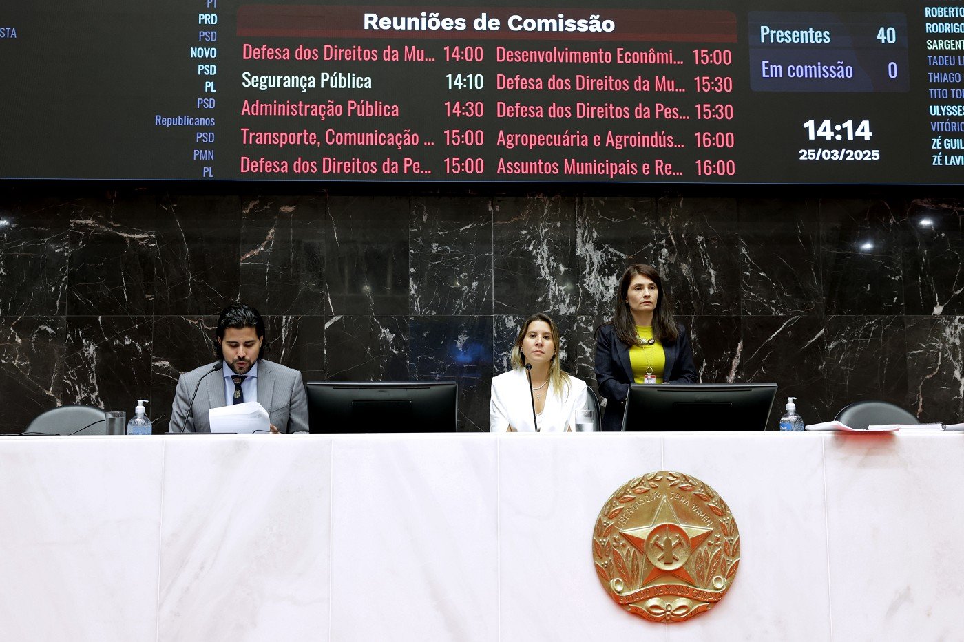 Também foram recebidas indicações para a Faop e a Loteria do Estado