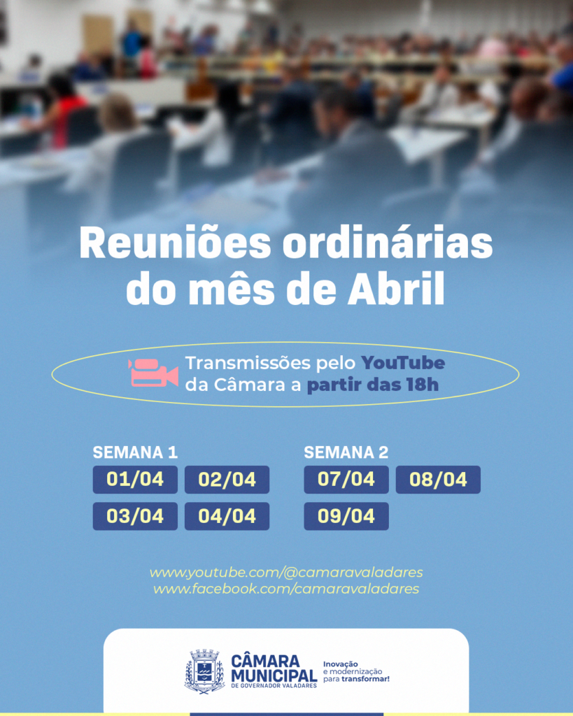 As reuniões ordinárias de abril começam hoje! 1 image 8