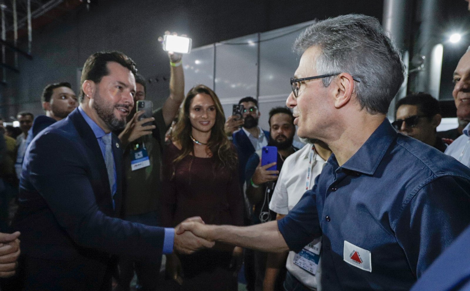 Prefeito de Patos de Minas, Luis Eduardo Falcão e o governador Romeu Zema