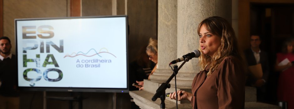 Durante o evento, secretária adjunta de Comunicação Social de Minas Gerais, Bárbara Botega, apresentou a nova marca que promoverá