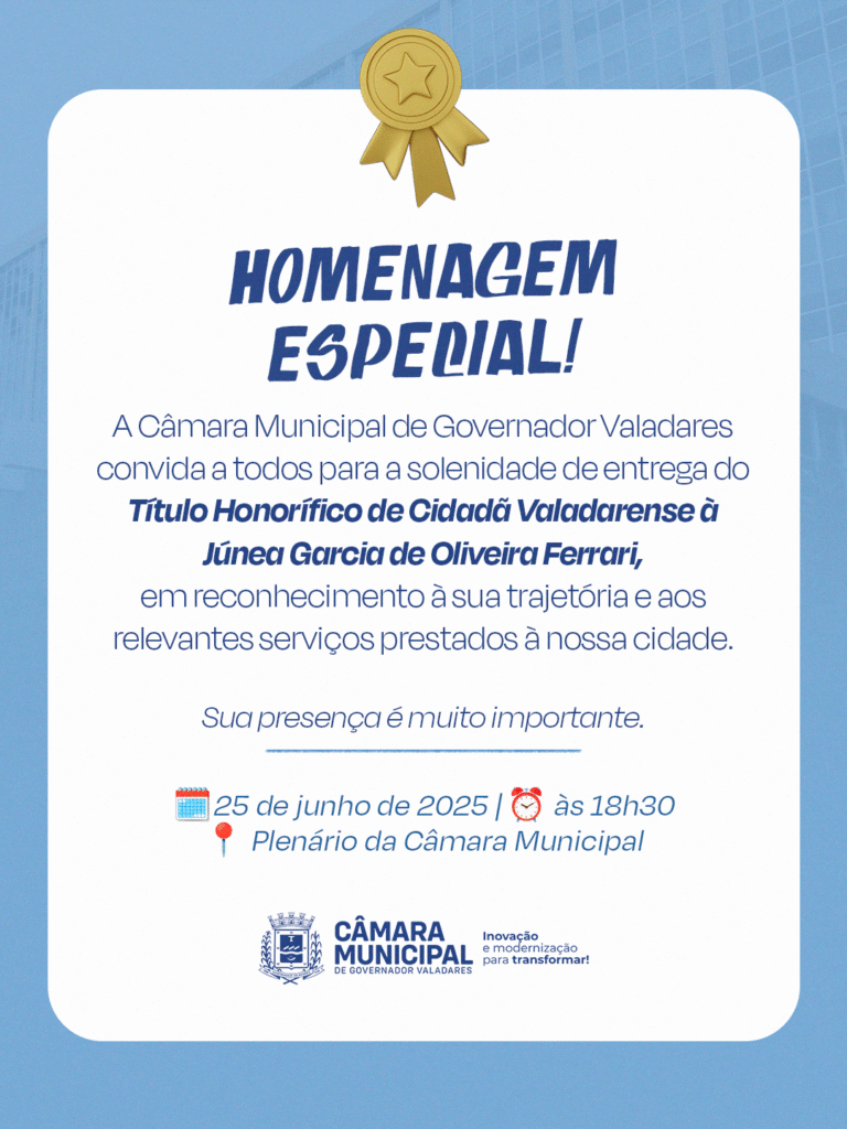Câmara entrega título de Cidadã Valadarense à Júnea Garcia de Oliveira Ferrari 1 image 299