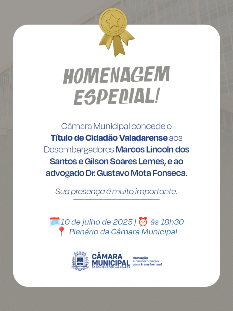 Câmara Homenageia Desembargadores Gilson Soares Lemes e Marcos Lincoln com Título de Cidadão Valadarense 1 image 341