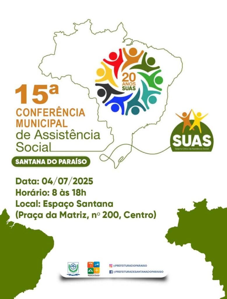 15ª Conferência Municipal de Assistência Social acontece nesta sexta-feira em Santana do Paraíso 1 17515815668592164749859265397152