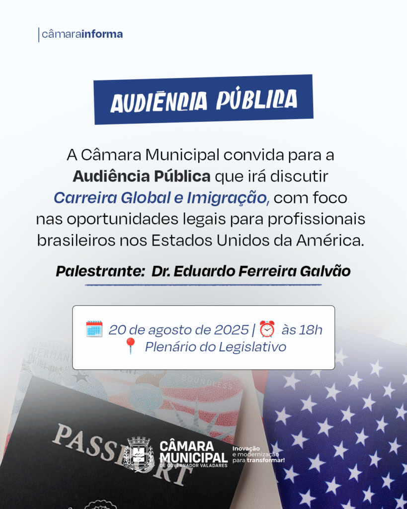 Câmara Municipal realizará Audiência Pública sobre carreira global e oportunidades legais nos EUA 1 image 88