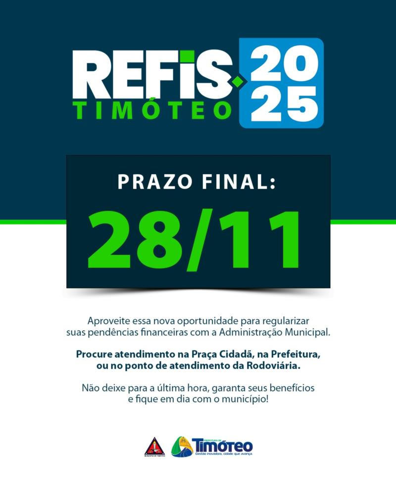 Timóteo em reta final do REFIS 2025: última chance de negociar dívidas 2 image 424