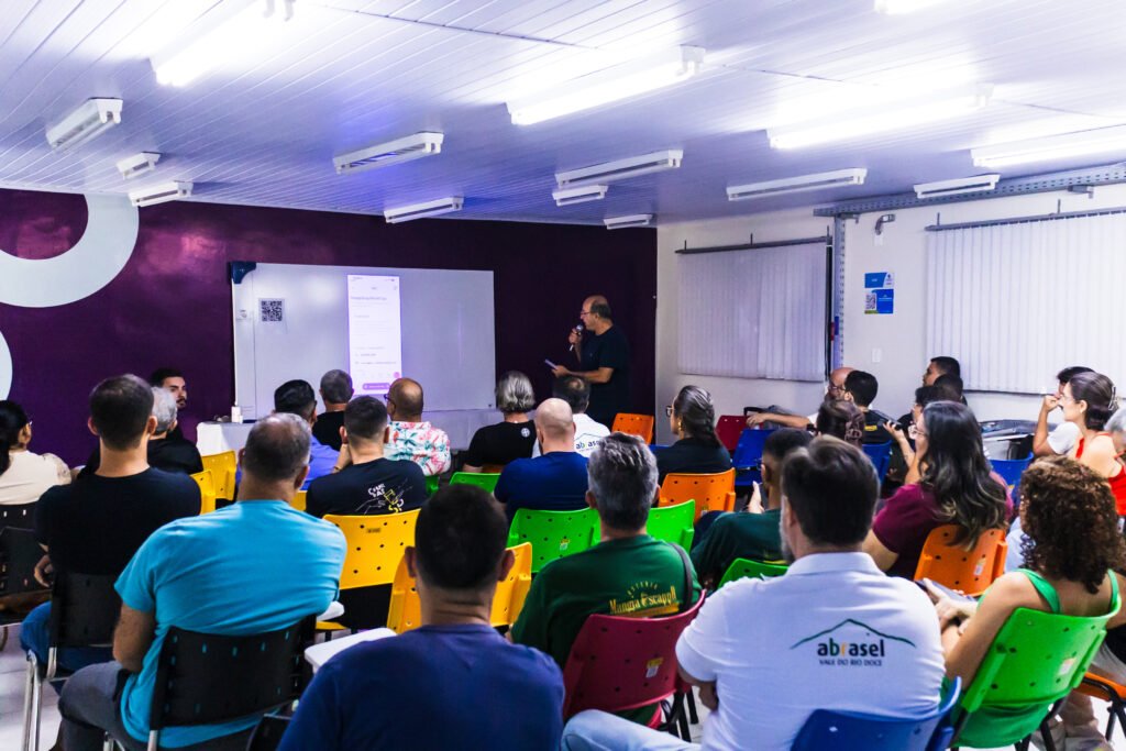 O secretário de Desenvolvimento, Samuel Sabbagh, falando durante o lançamento do aplicativo