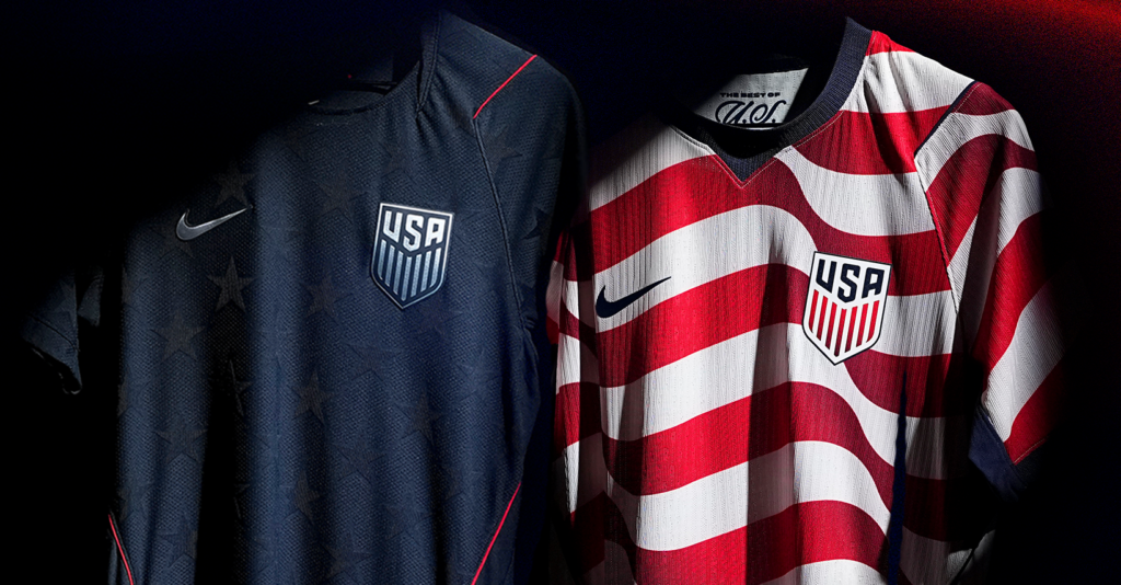 Stars and Stripes, ou seja, estrelas e listras, tal qual a bandeira dos Estados Unidos, decoram a camisa do time