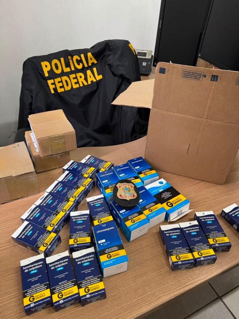 O material apreendido pelos policiais federais